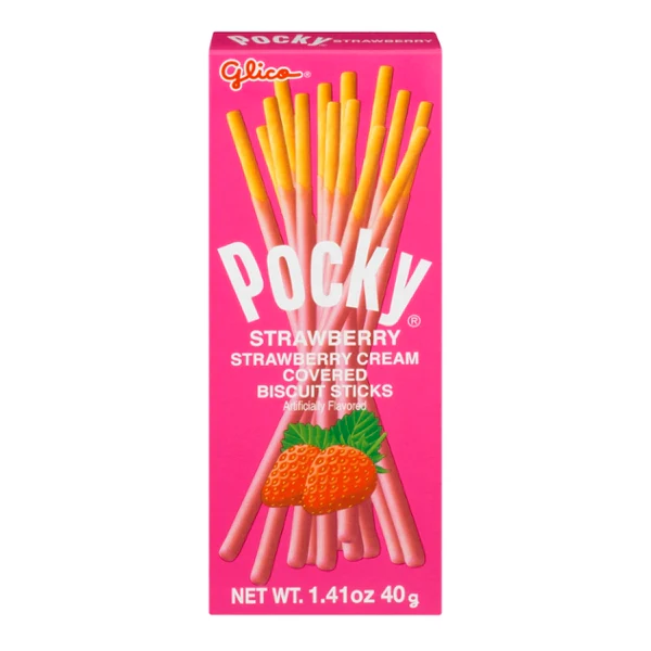 Pocky - Strawberry Cream Covered Biscuit Sticks