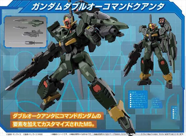 Bandai Gundam Breaker Battlogue - 1/144 HF Gundam 00 Command Qan Model Kit - Image 3