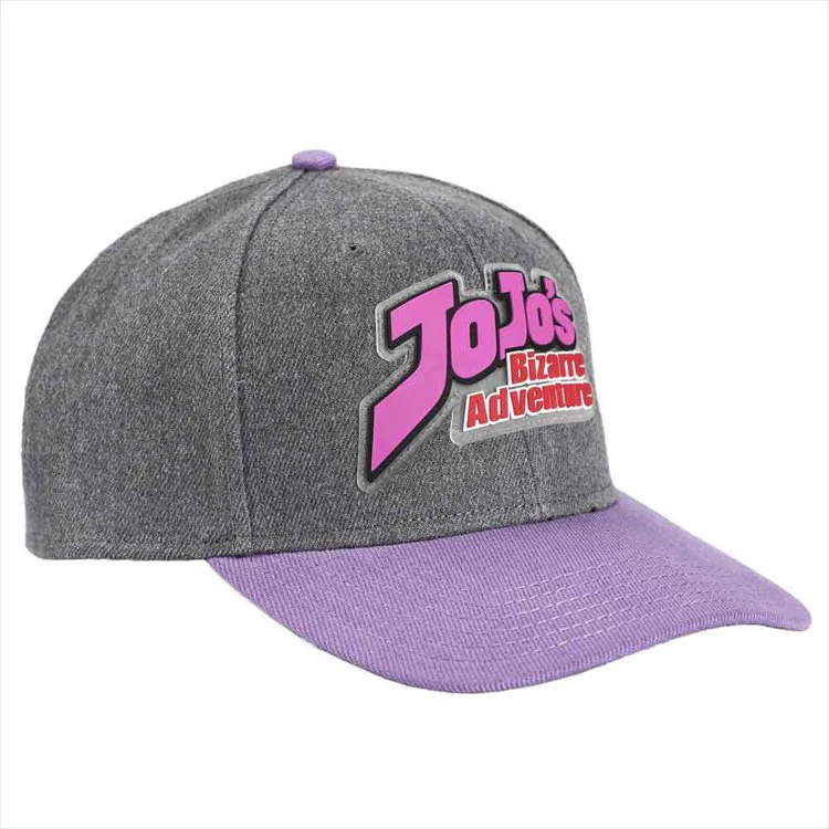 JoJos Bizarre Adventure - Logo Pre-Curved Bill Snapback Caps - Image 2