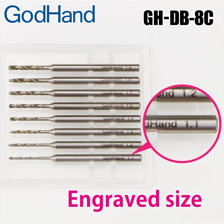 GodHand - GH-DB-8C Drill Bit Set of 8 C - Image 2