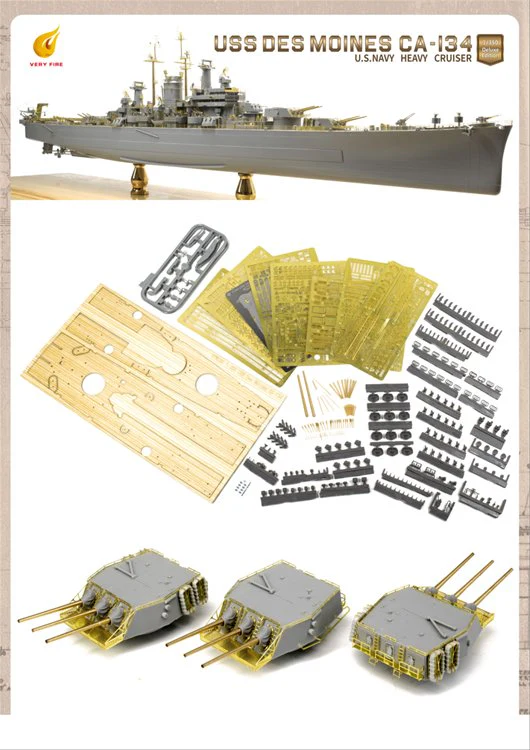 Very Fire - 1/350 USS Des Moines Battleship DX Ver. Model Kit - Image 6