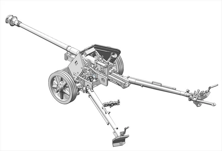Das Werk - 1/35 German 7.5cm Pak 40 with 4 Figures Model Kit - Image 4