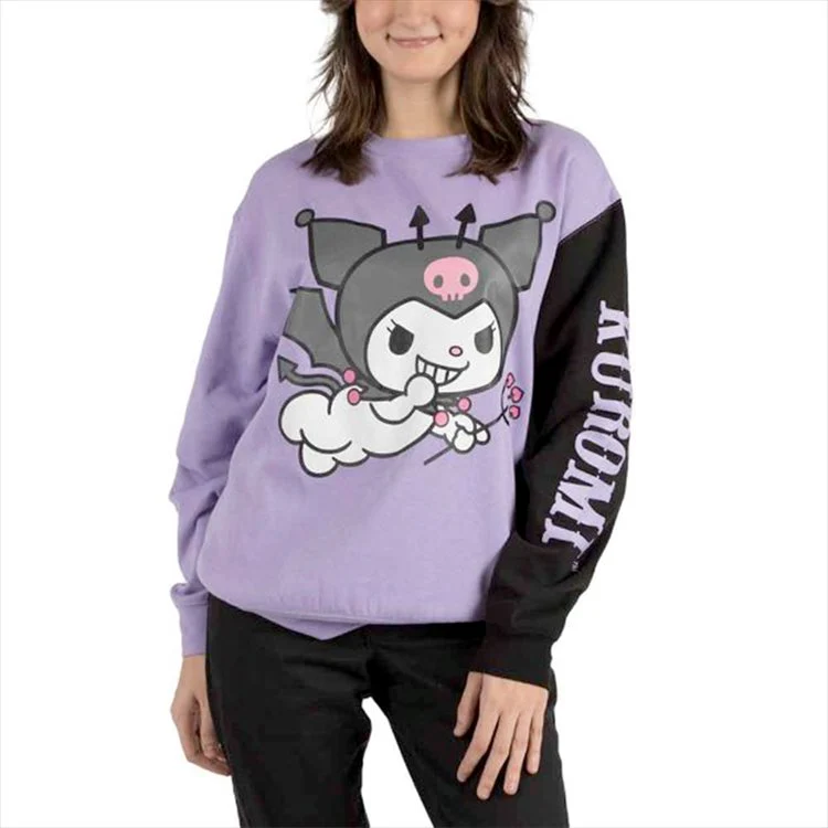 Sanrio - Kuromi Contrast Sleeve Sweatshirt