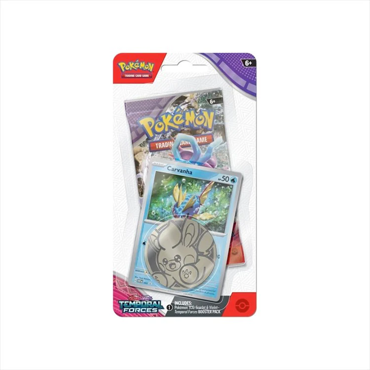 Pokemon TCG Scalet and Violet - Temporal Forces Checklane Blisters Carvanha