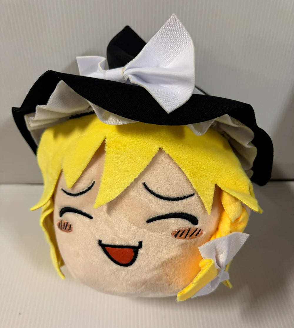 Touhou Project - Marisa Kirisame Closed Eyes Smiling Head 18cm Plush