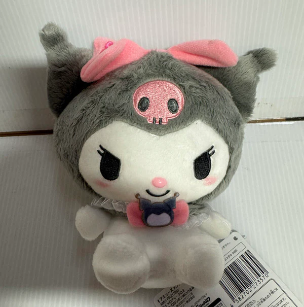 Sanrio - Kuromi Black with Pink Bow 16cm Plush