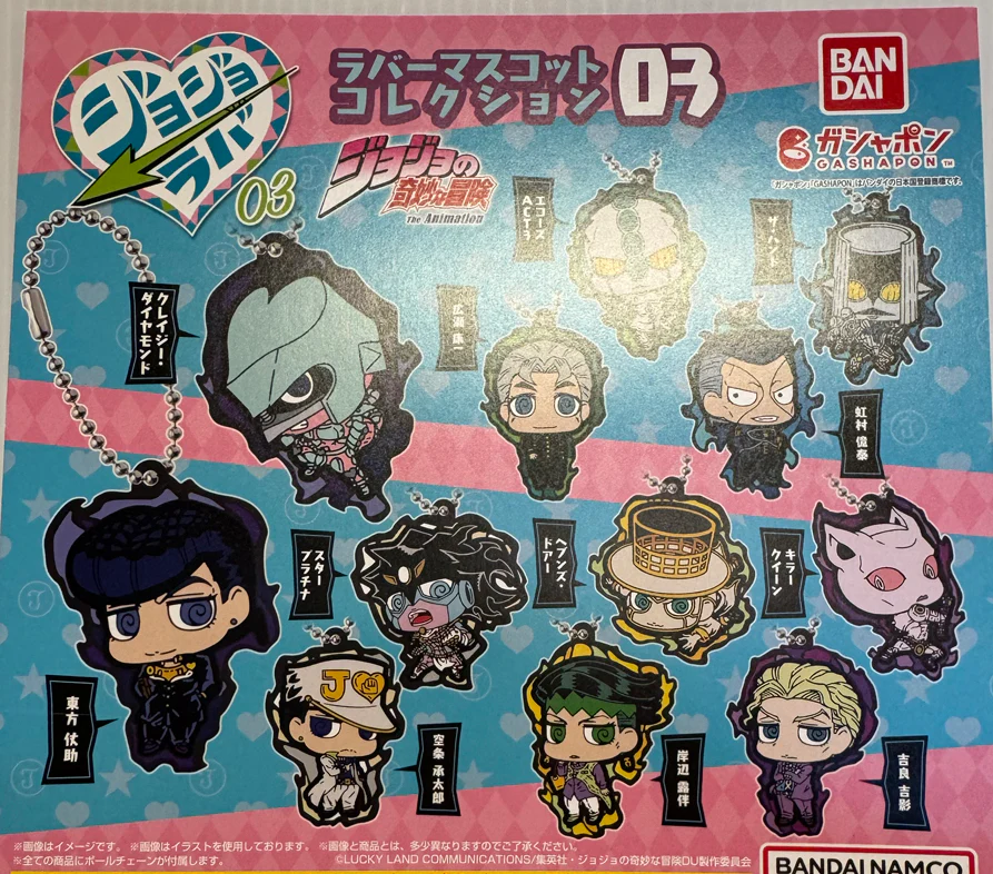 Jojos Bizzare Adventure - Rubber Mascot Collection Vol. 3 Part IV Characters SINGLE BLIND BOX CAPSULE