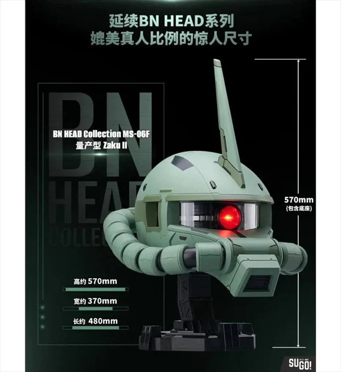 Gundam - Zaku II MS-06F BNESH Head Collection - Image 2